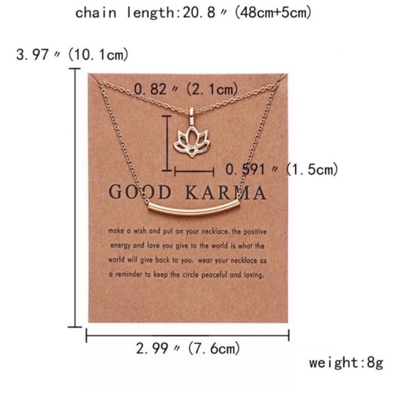 Good Karma Lotus Flower Layered Necklace - Picture 2 of 3